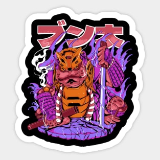 Colorful Japanesse Frog Ninja Sticker